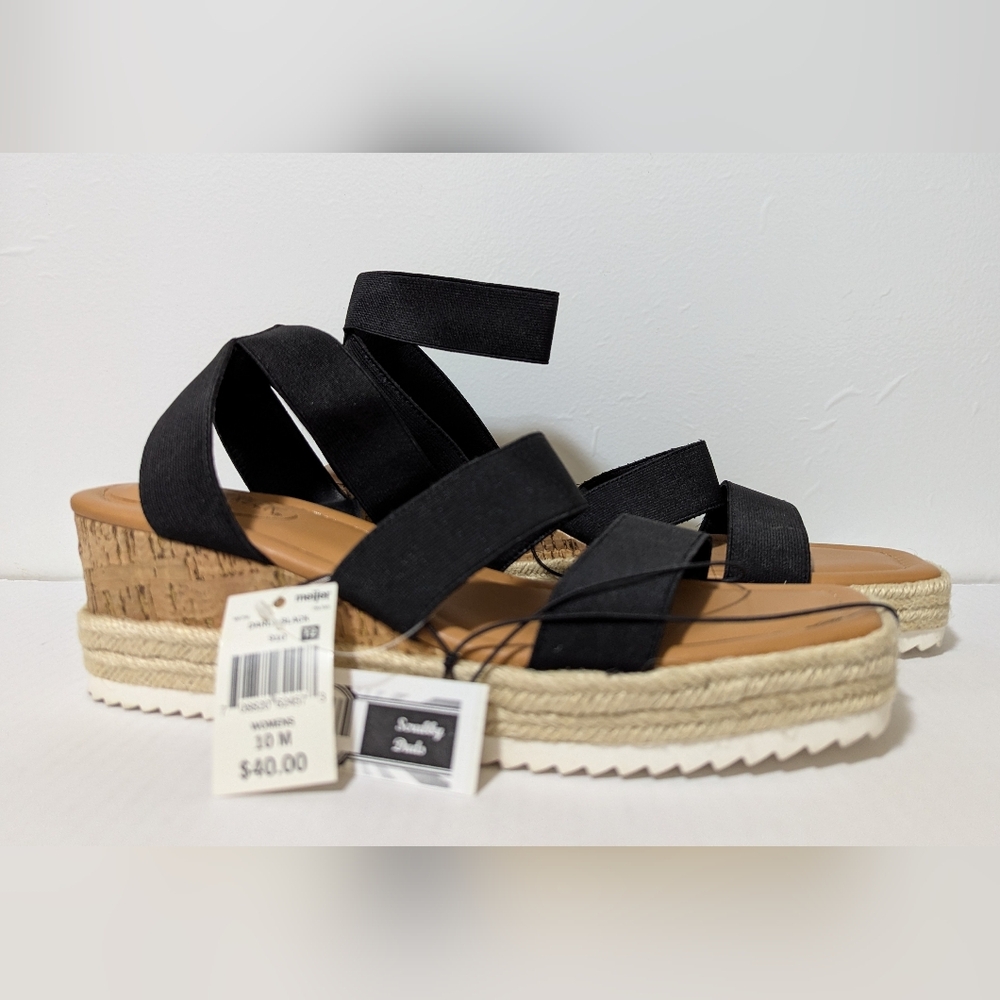 SZ 10 Falls Creek | Women's "Darla" Ankle Strap Espadrille Platform Sandals